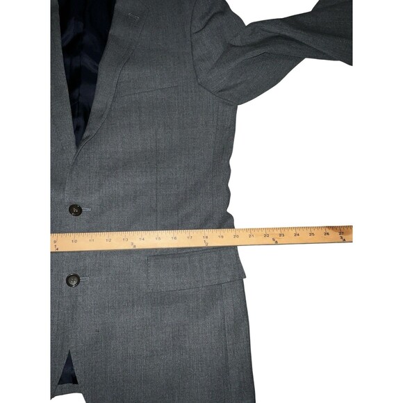 J.Crew Jacket Mens Long 42 L Gray LUDLOW TOLLEGNO 1900 Wool Blazer Sport Coat - Picture 5 of 11